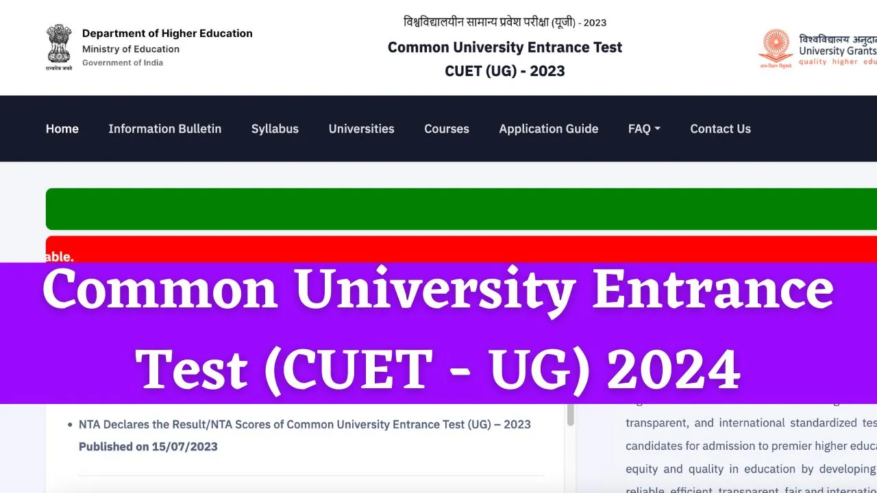 CUET UG 2024: Registration, Exam Dates, And More