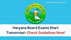 Haryana Board Exams Start Tomorrow!- Check Guidelines Now!