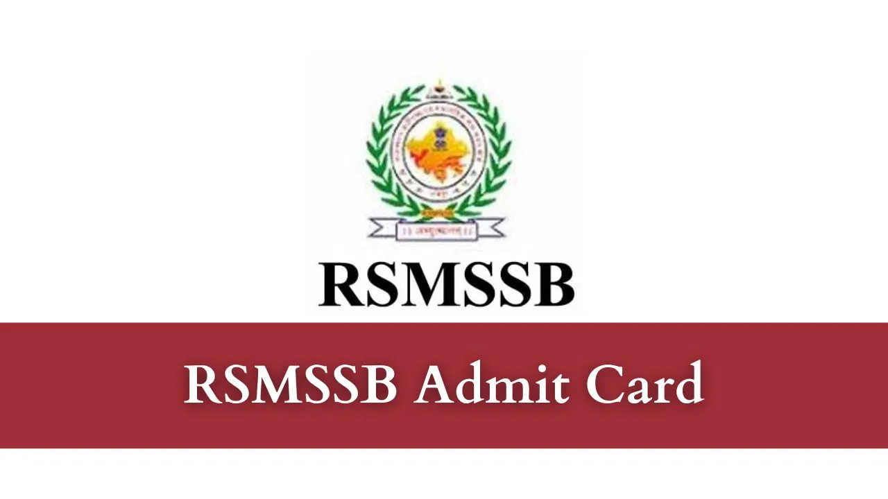 RSMSSB Admit Card 2024